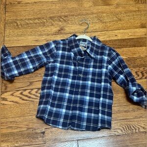 MISH Boys Plaid Flannel Button Down Kids Shirt - size 4